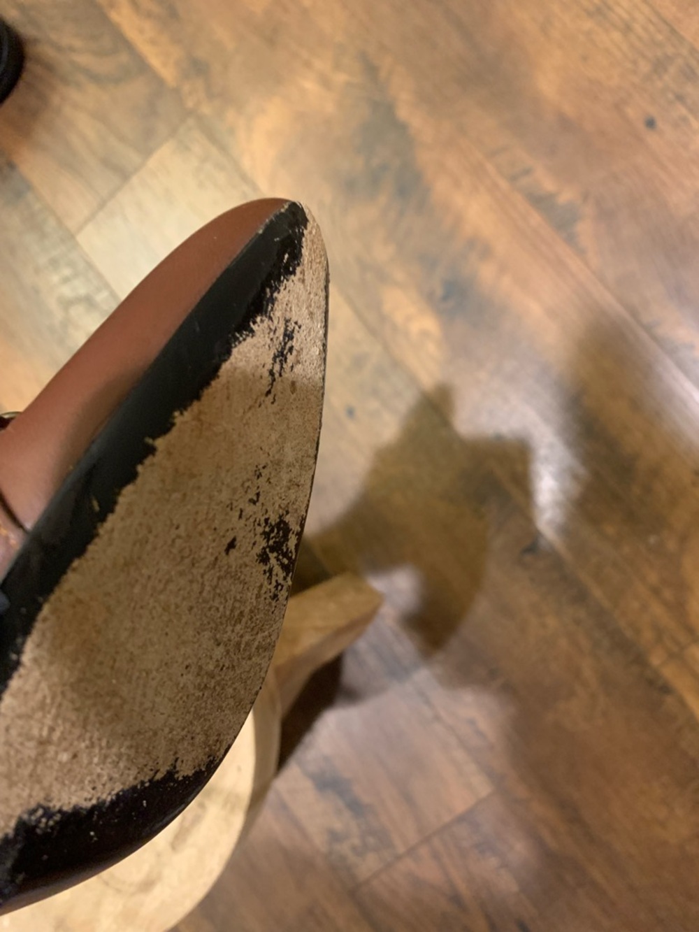 Balenciaga Brown Pointed-Toe Leather Heels with Gold Buckle - Picture 6 of 8
